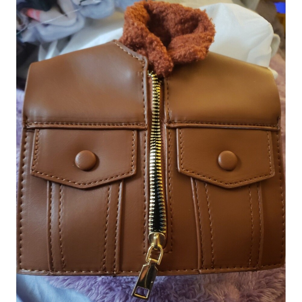 Forever Bag Cross Body Faux Leather Jacket